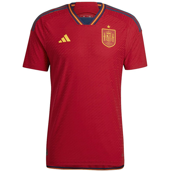 Spain home jersey soccer uniform men's first football kit tops sports shirt 2022 world cup